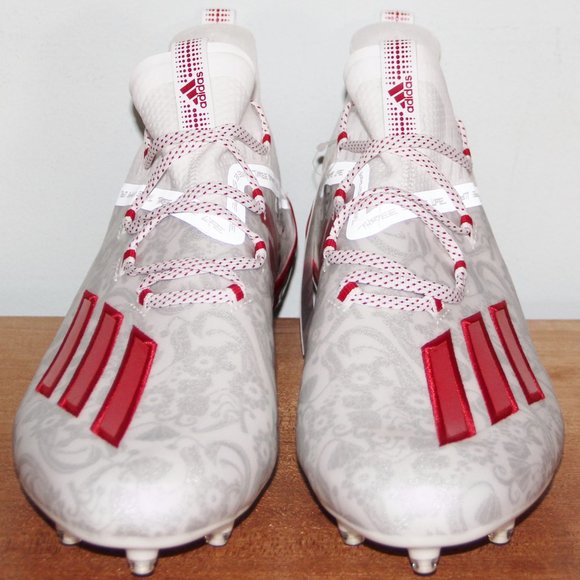 Adidas Adizero New Reign Young King Football Cleats Mens 13 Floral Red - Picture 5 of 8